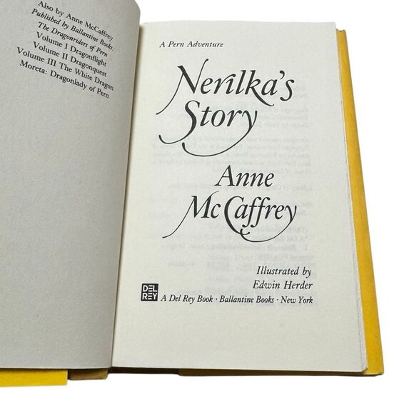 1st Edition Nerilka's Story Hardcover Anne McCaffrey Vintage Fantasy Book Pern - Picture 7 of 8